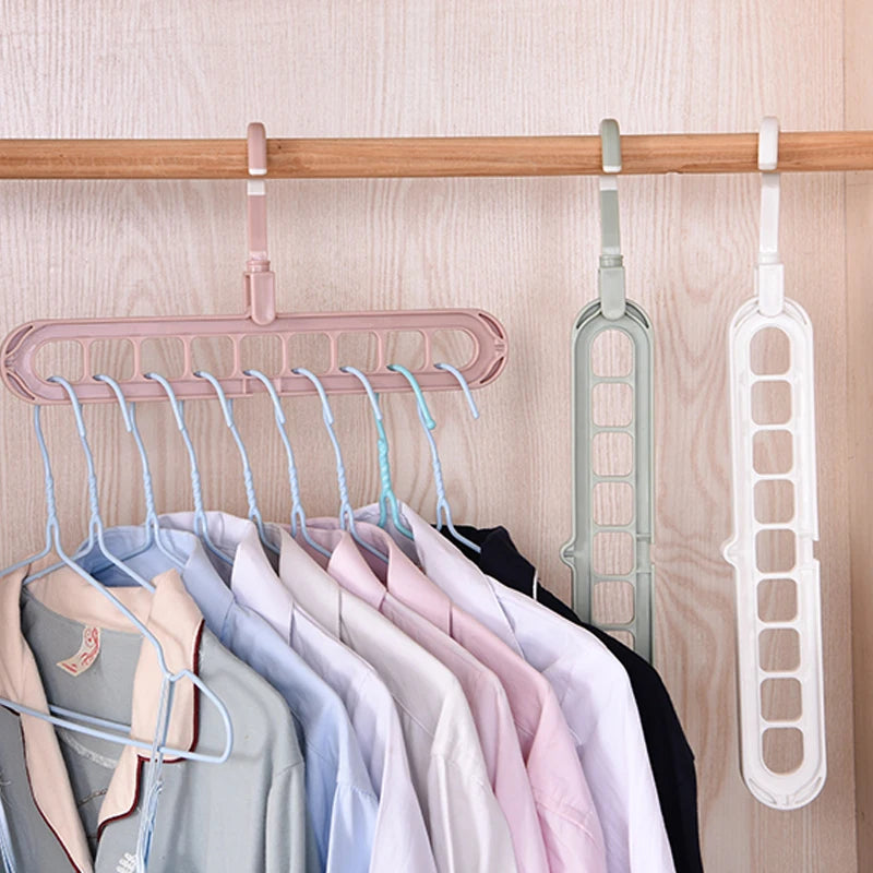 9-Hole Clothes Hanger Organizer