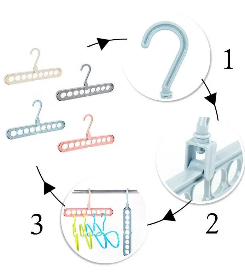 9-Hole Clothes Hanger Organizer